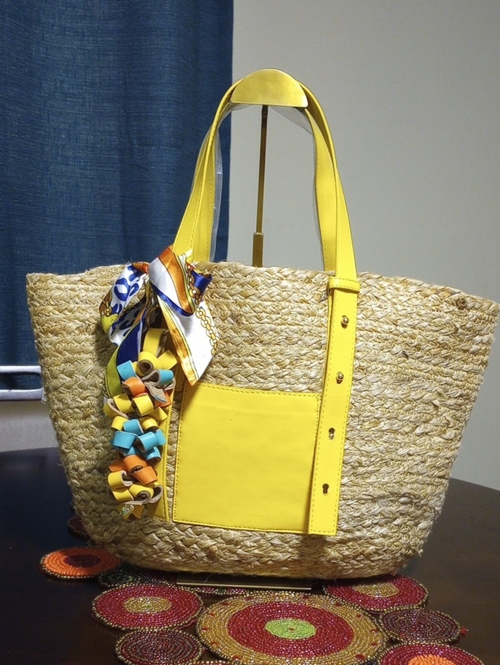 🧨New Straw Bag w/Charm - Picture 10 of 16